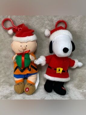 Gemmy Peanuts Snoopy Charlie Brown Plush Christmas NOT WORKING Plastic Clip 2010
